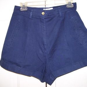 Points West Navy Blue Shorts 100% Cotton Size 12